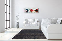 Mirrored Frame British Invasion I By Mo Mullan 18X42 Mirror Frame Print