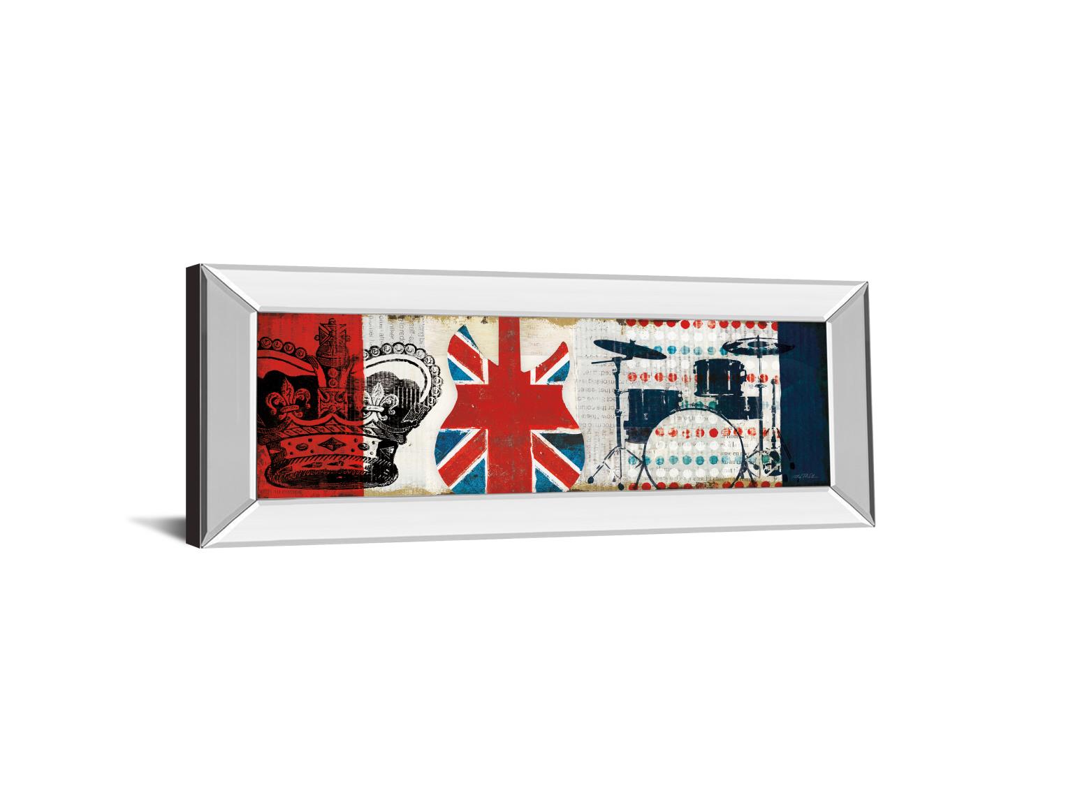 Mirrored Frame British Invasion Ii By Mo Mullan 18X42 Mirror Frame Print