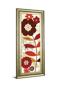 Floral Pop Panel I By Mo Mullan 18X42 Framed Print