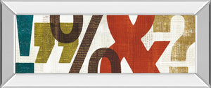 Mirrored Frame Punctuated Ii By Micheal Mullan 18X42 Mirror Frame Print