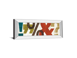 Mirrored Frame Punctuated Ii By Micheal Mullan 18X42 Mirror Frame Print