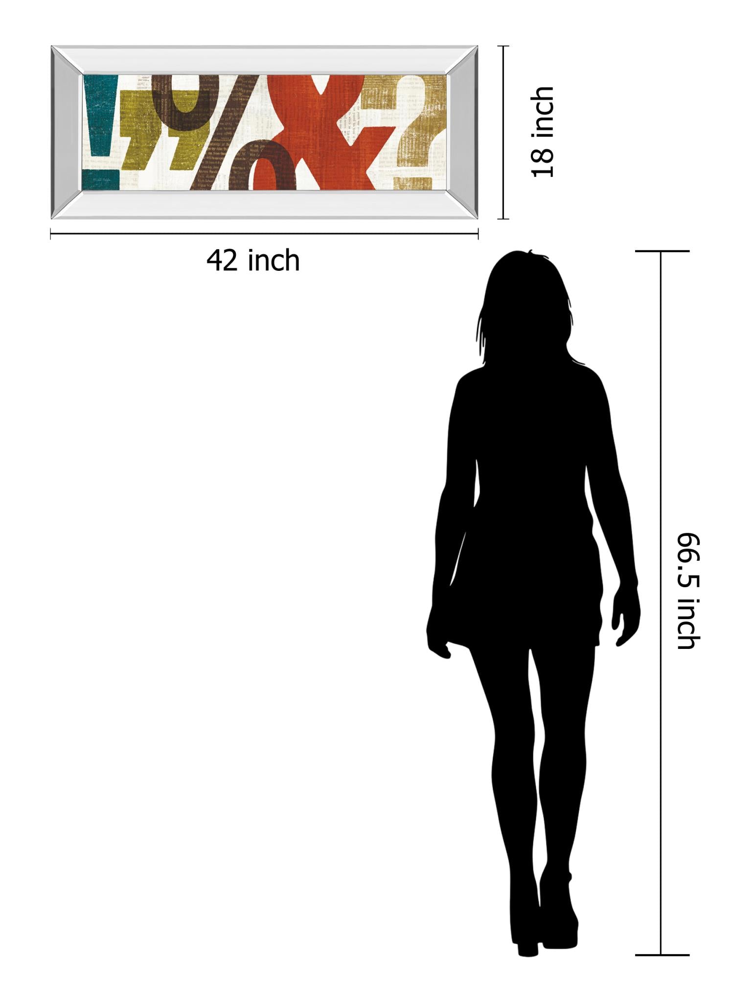 Mirrored Frame Punctuated Ii By Micheal Mullan 18X42 Mirror Frame Print