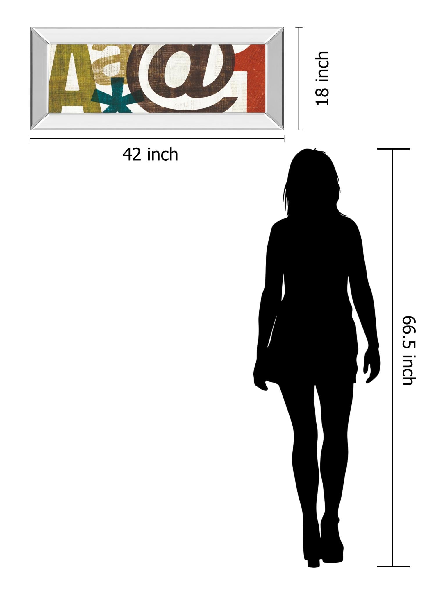 Mirrored Frame Punctuated Iii By Micheal Mullan 18X42 Mirror Frame Print