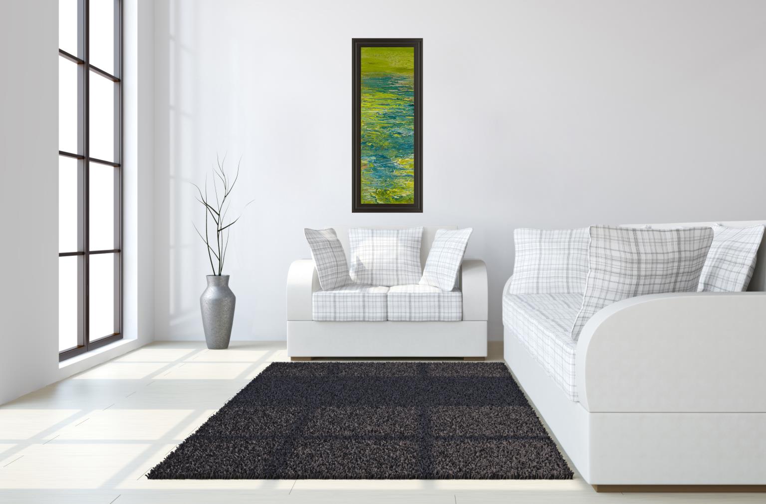 The Lake Ii By Roberto Gonzalez 18X42 Framed Print