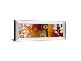 Mirrored Frame Fall Leaf Panel I By Michael Marcon 18X42 Mirror Frame Print