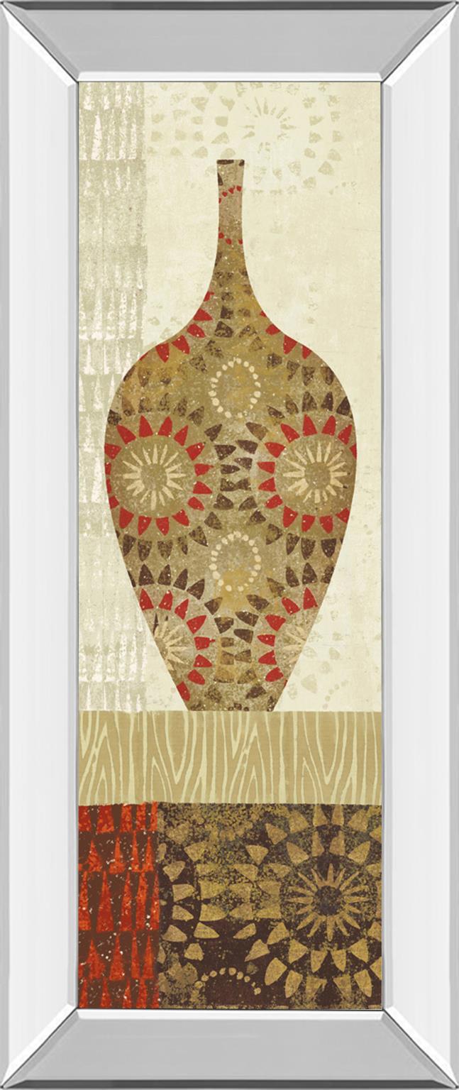 Mirrored Frame Spice Stripe Vessels Panel Iii By Wild Apple Portfolio 18X42 Mirror Frame Print