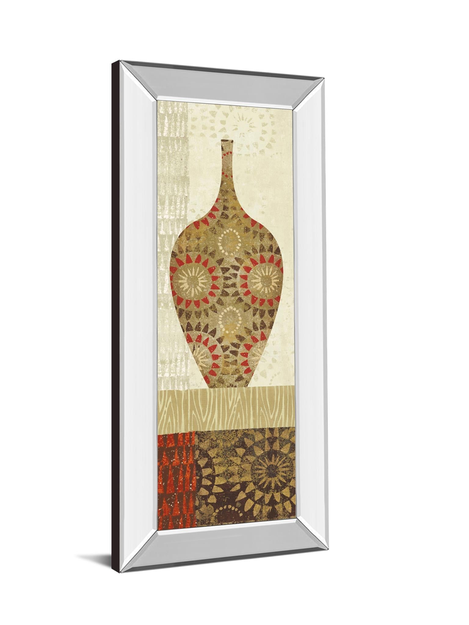 Mirrored Frame Spice Stripe Vessels Panel Iii By Wild Apple Portfolio 18X42 Mirror Frame Print