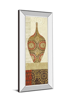 Mirrored Frame Spice Stripe Vessels Panel Iii By Wild Apple Portfolio 18X42 Mirror Frame Print