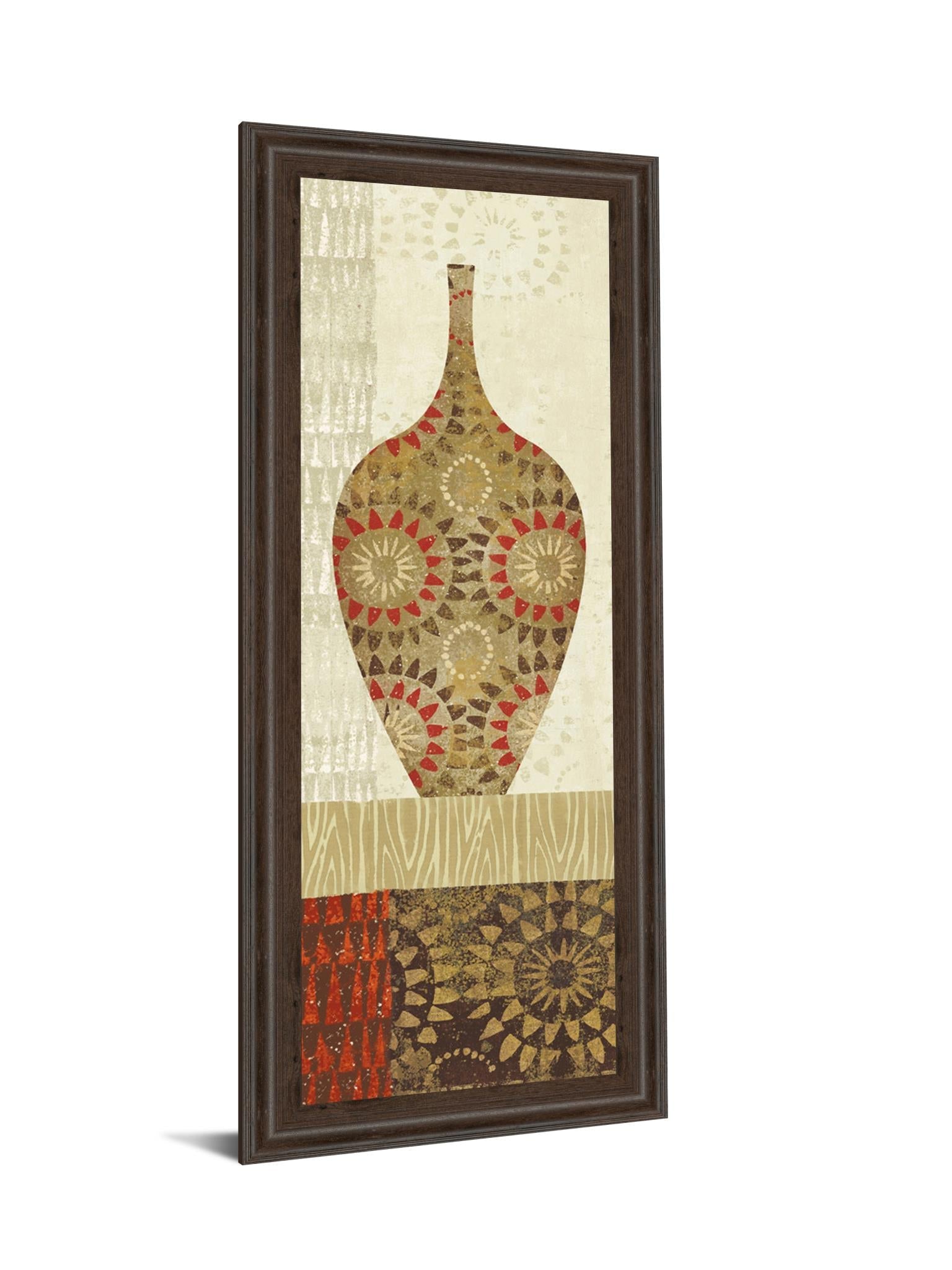 Spice Stripe Vessels Panel Iii By Wild Apple Portfolio 18X42 Framed Print