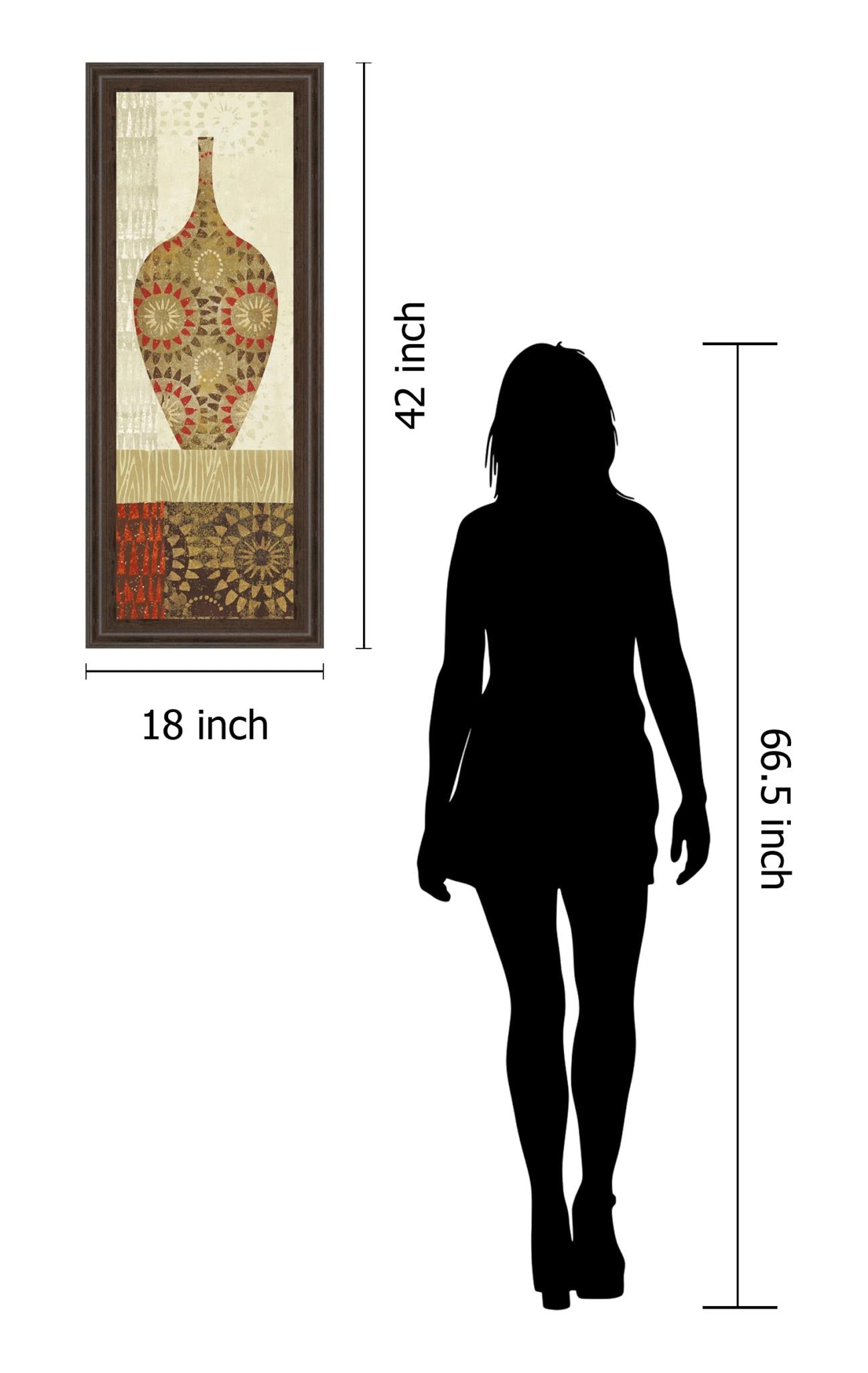 Spice Stripe Vessels Panel Iii By Wild Apple Portfolio 18X42 Framed Print