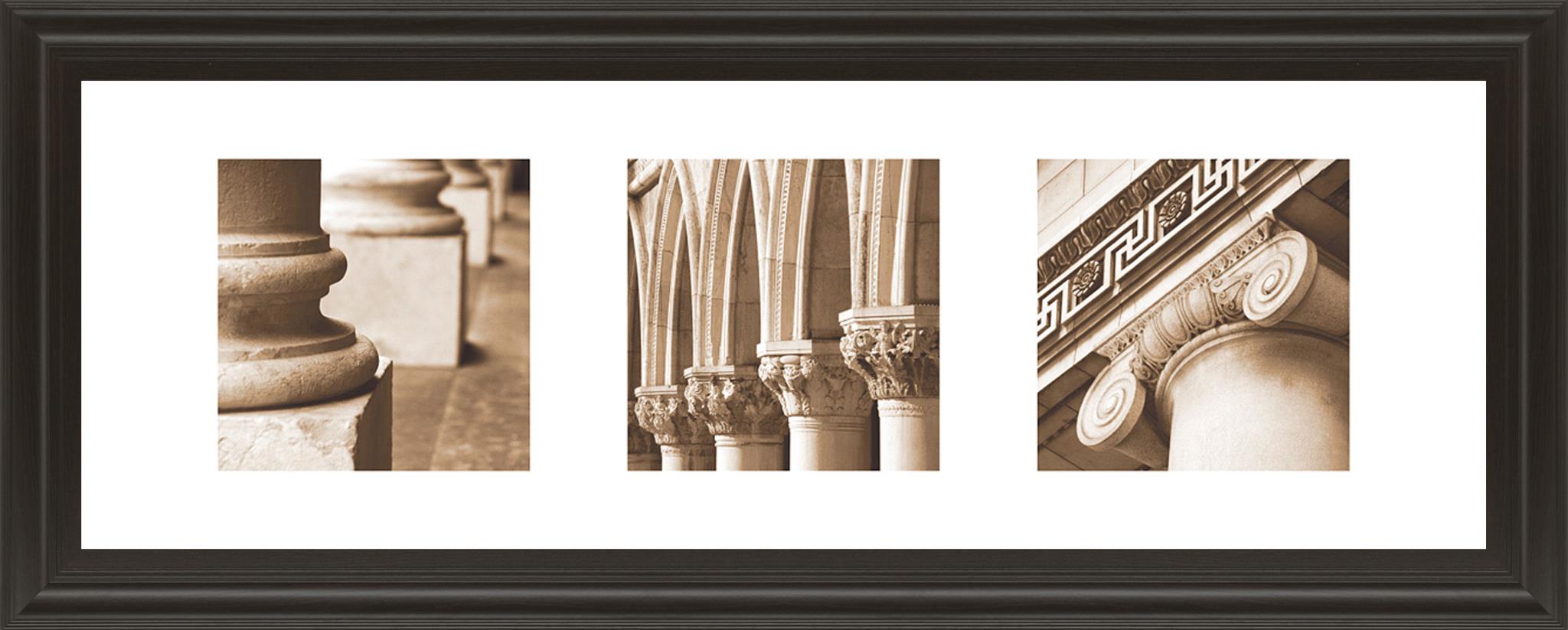 Architectual Triptych I By Tony Koukos 18X42 Framed Print