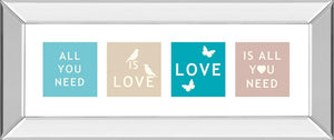 Mirrored Frame Words Of Kindness Ii By The Vintage Collection 18X42 Mirror Frame Print