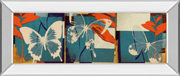 Mirrored Frame Butterflies Viola By Noah 18X42 Mirror Frame Print