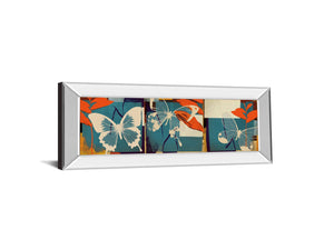 Mirrored Frame Butterflies Viola By Noah 18X42 Mirror Frame Print
