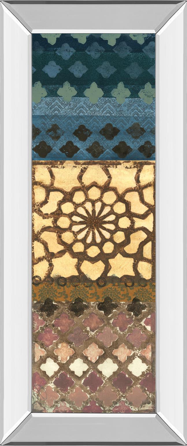 Mirrored Frame Sandalwood Summer Ii By Jeni Lee 18X42 Mirror Frame Print