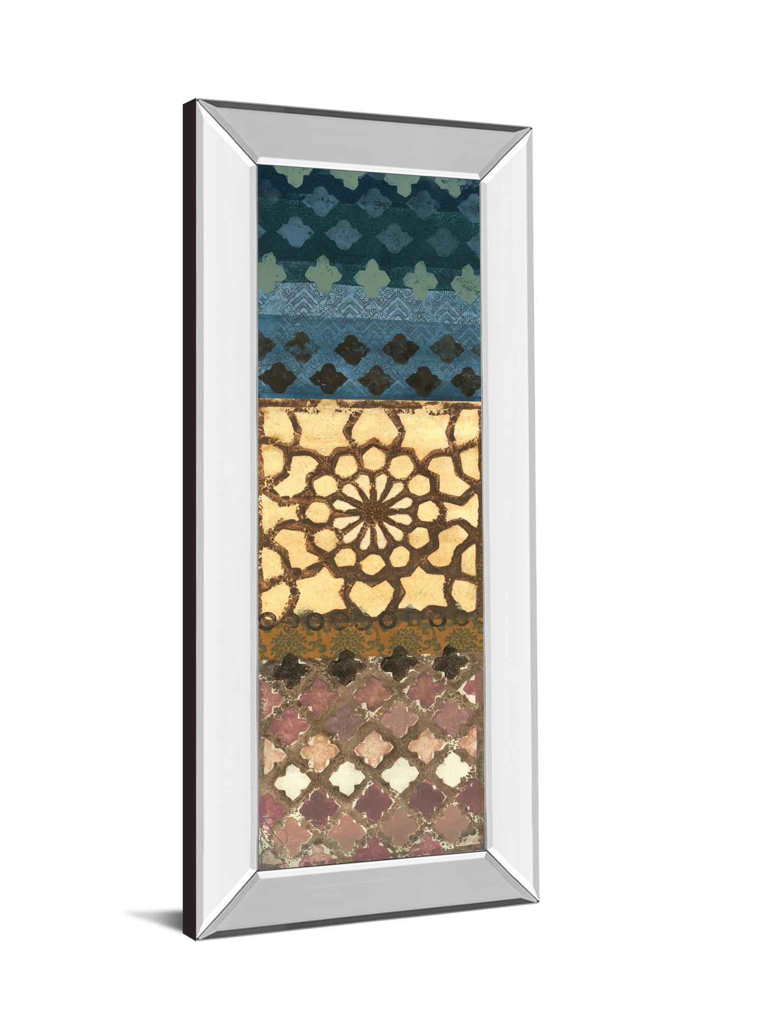 Mirrored Frame Sandalwood Summer Ii By Jeni Lee 18X42 Mirror Frame Print