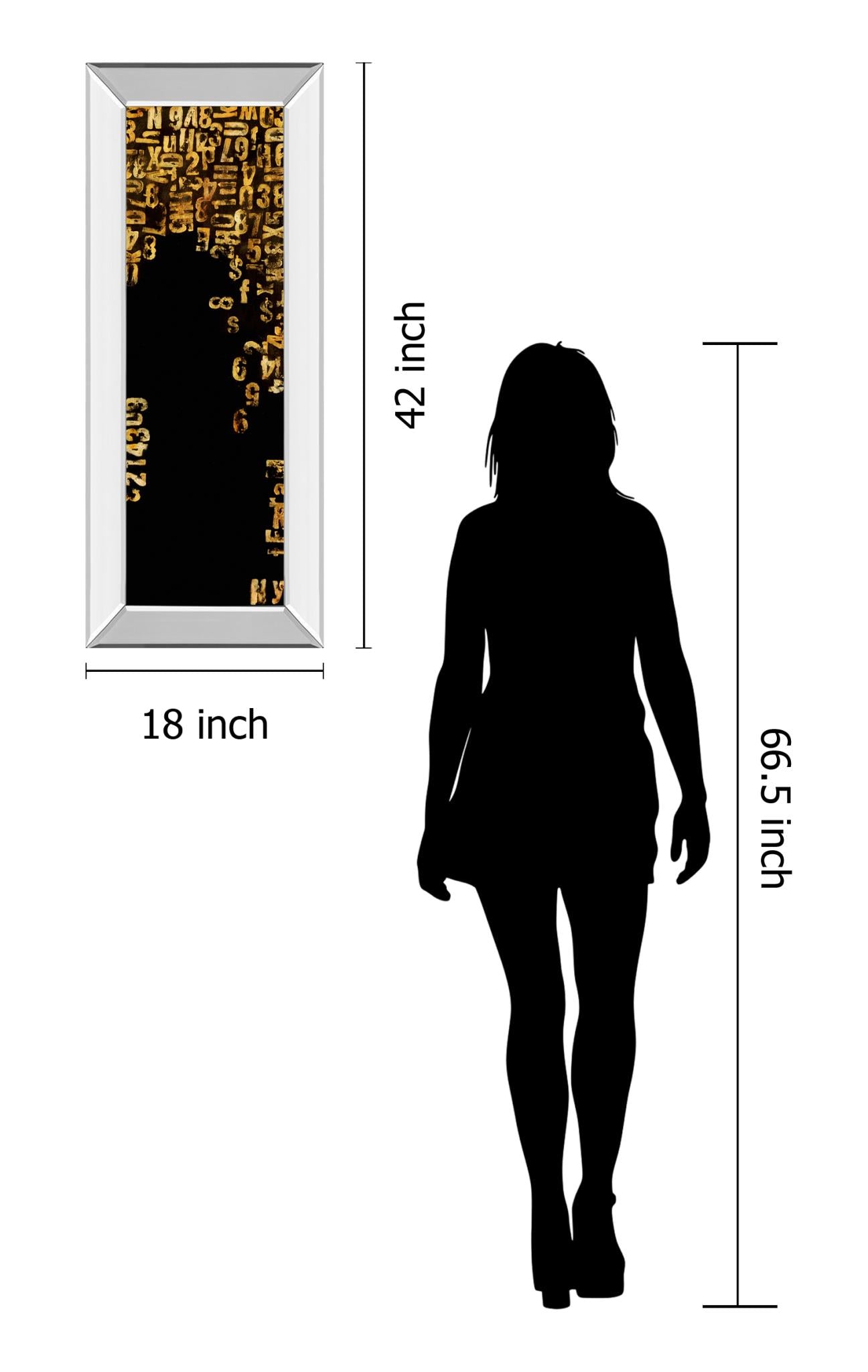 Mirrored Frame Stock Ii By Erin Ashley 18X42 Mirror Frame Print