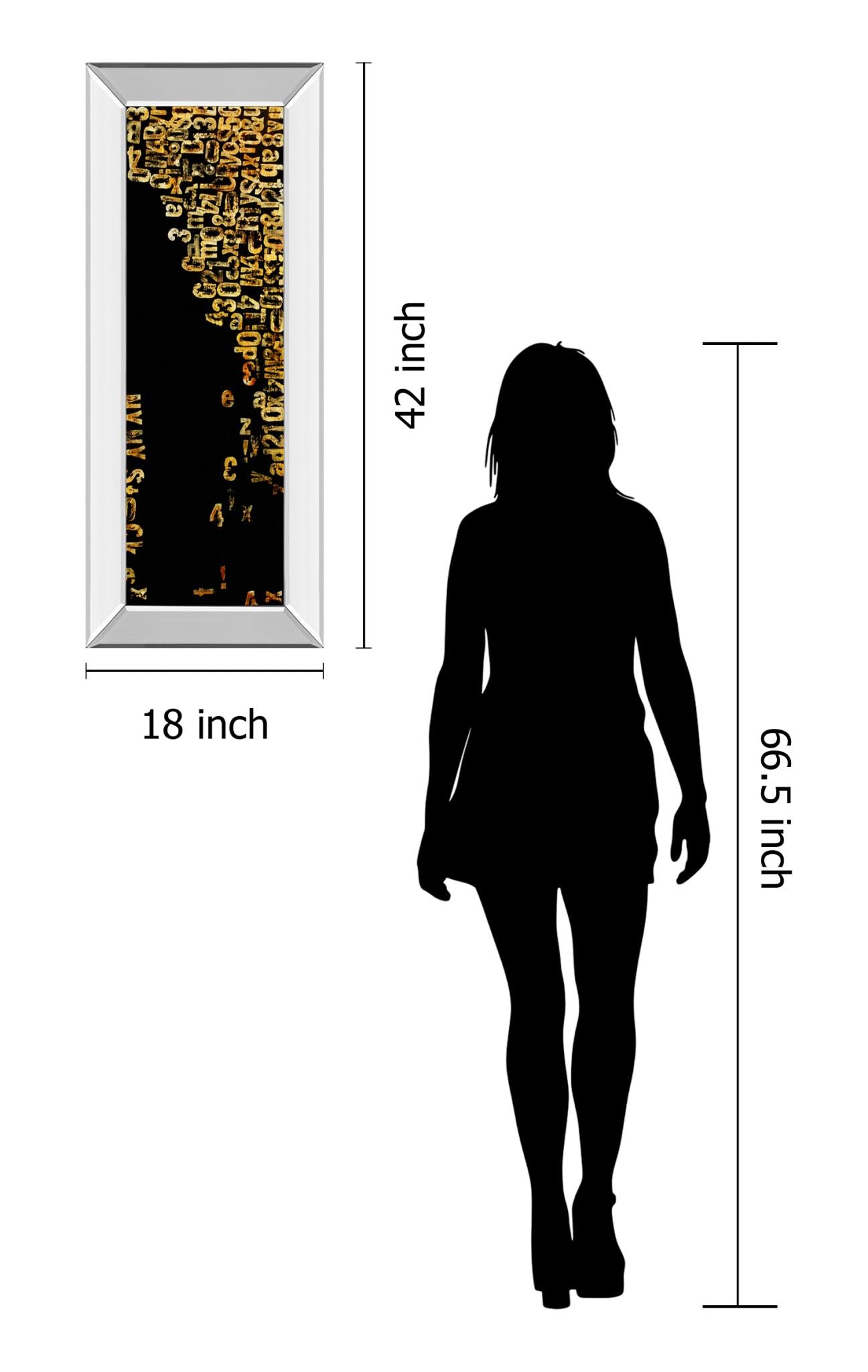 Mirrored Frame Stock I By Erin Ashley 18X42 Mirror Frame Print