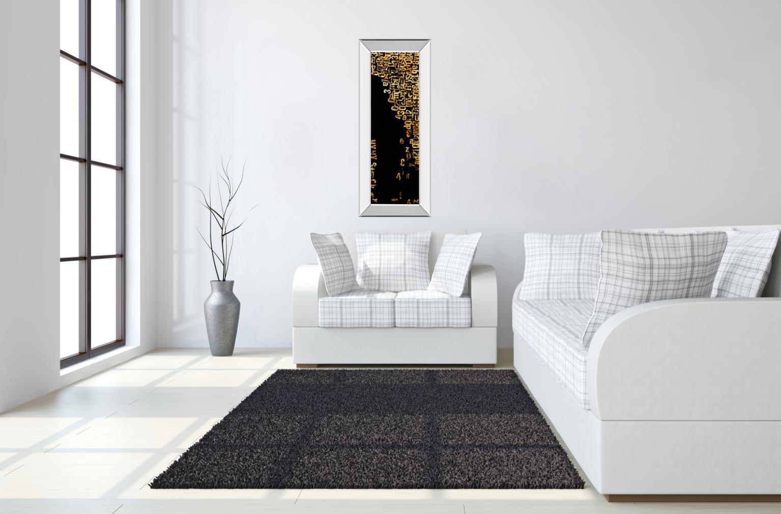 Mirrored Frame Stock I By Erin Ashley 18X42 Mirror Frame Print