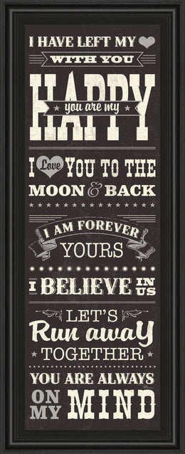 L-O-V-E Ii  By Pela Studio 18X42 Framed Print