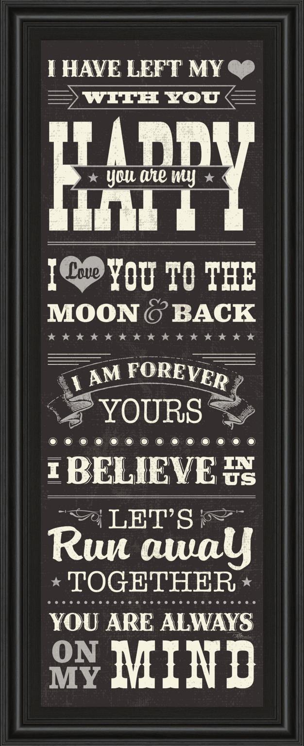 L-O-V-E Ii  By Pela Studio 18X42 Framed Print