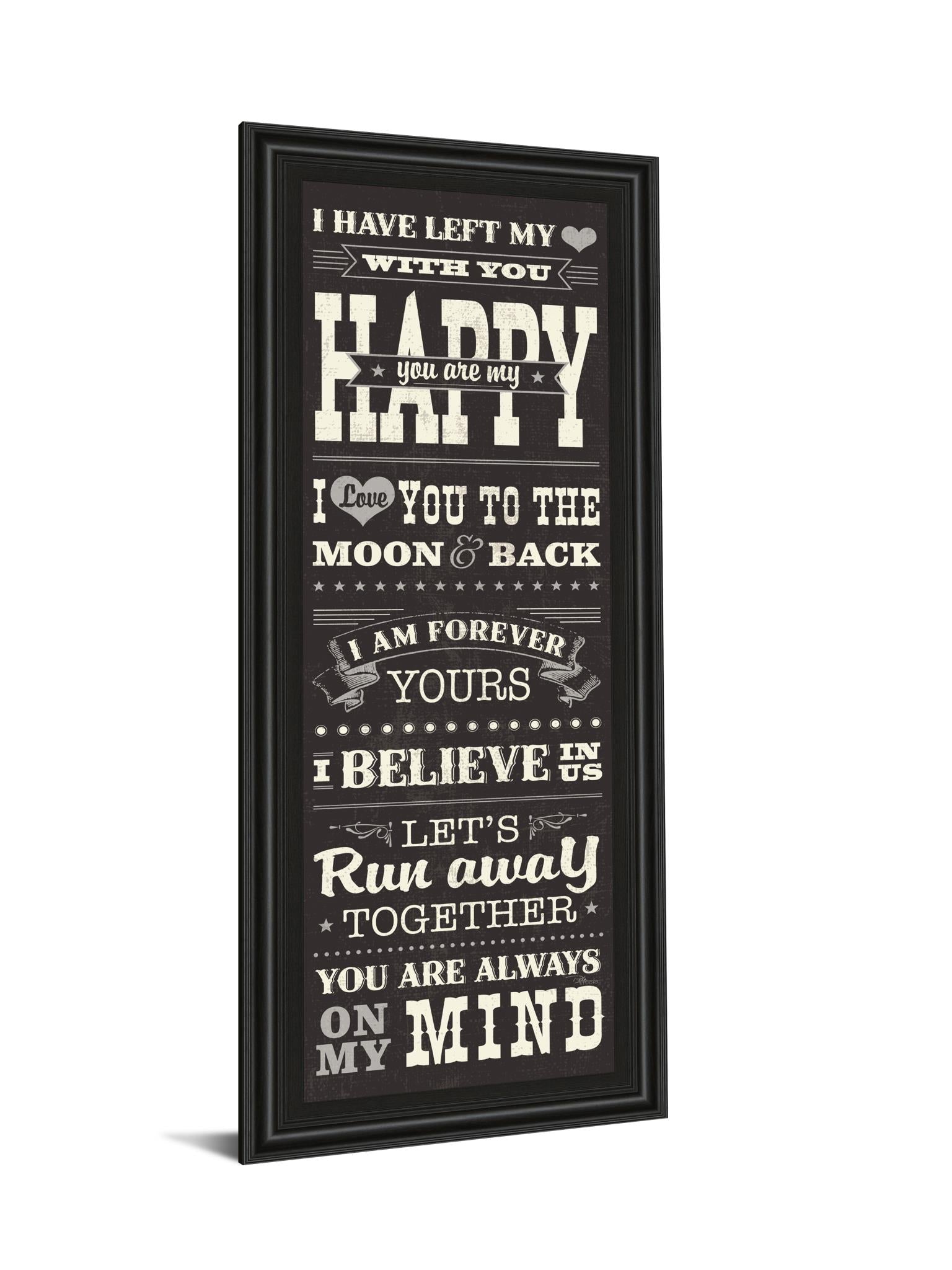 L-O-V-E Ii  By Pela Studio 18X42 Framed Print