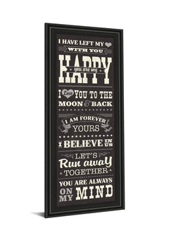 L-O-V-E Ii  By Pela Studio 18X42 Framed Print