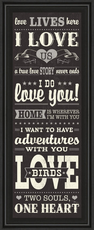 L-O-V-E Iii  By Pela Studio 18X42 Framed Print