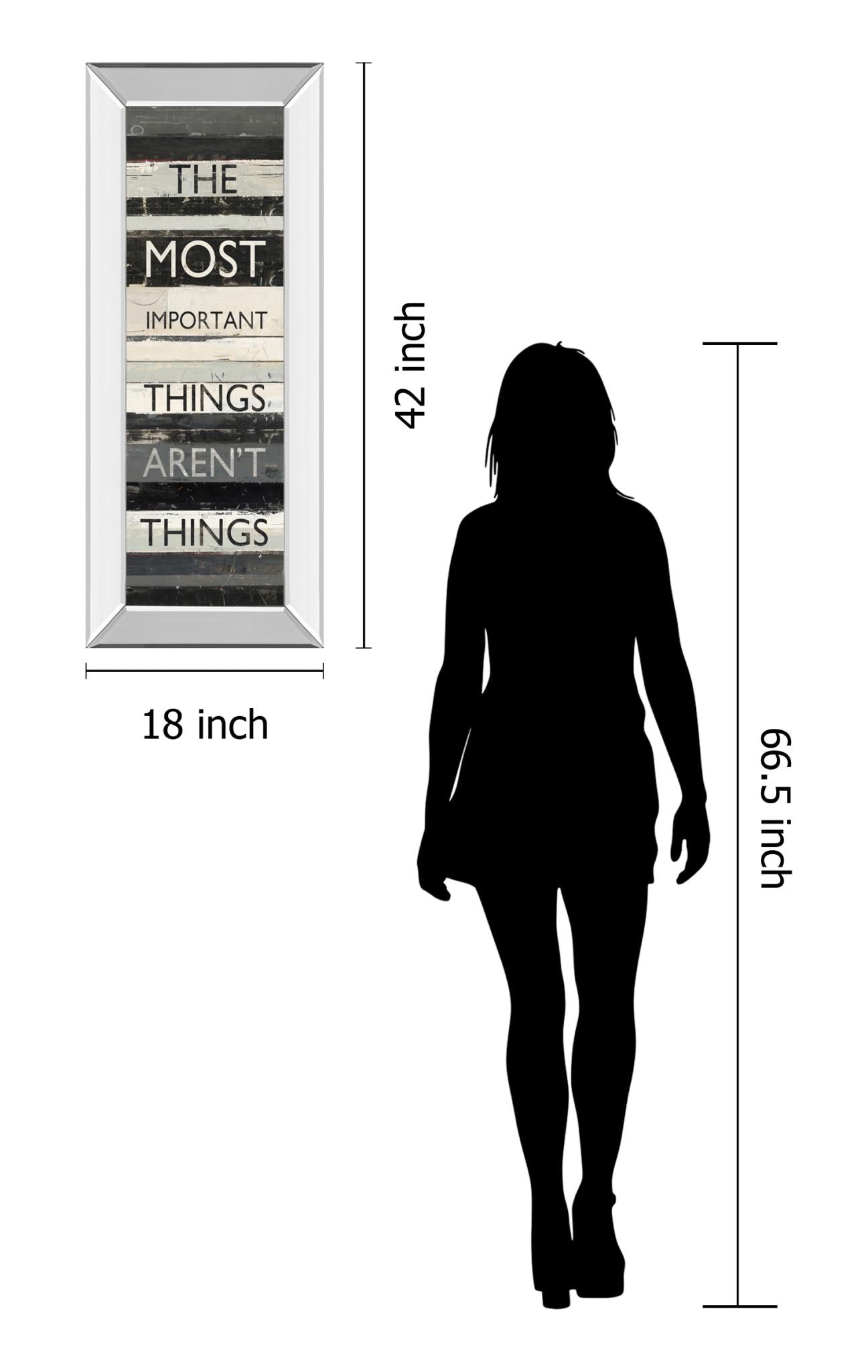 Mirrored Frame Zephry Quote Ii By Mike Schick 18X42 Mirror Frame Print