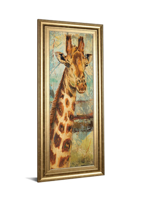 New Safari On Teal I By Patricia Pinto 18X42 Framed Print