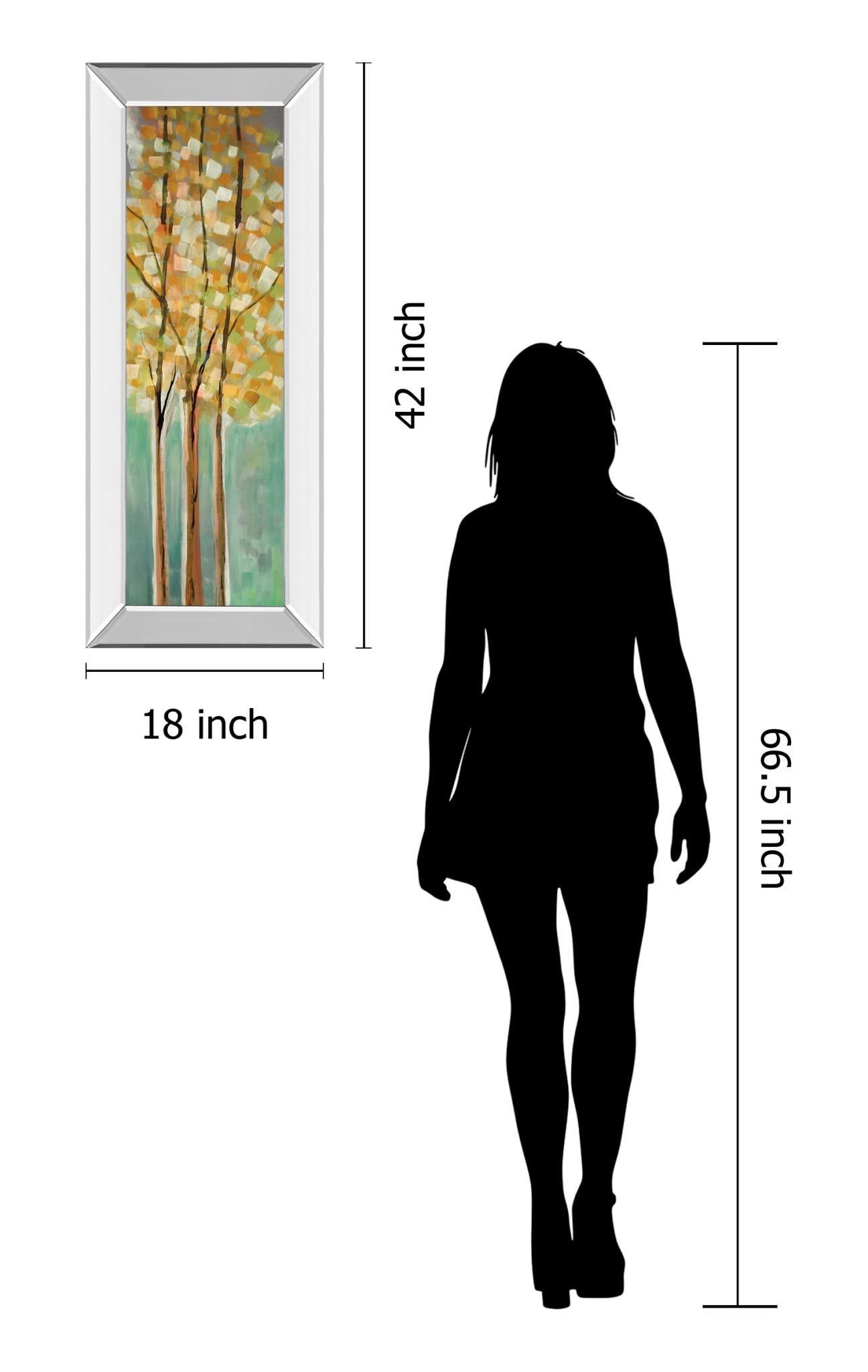 Mirrored Frame Shandalee Woods Ii By Susan Jill 18X42 Mirror Frame Print