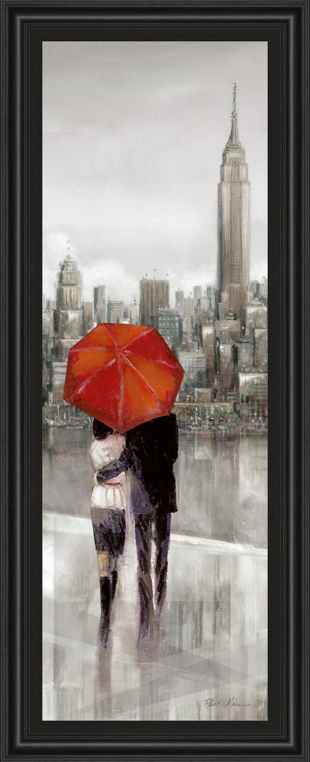 New York Stroll By Ruanne Manning 18X42 Framed Print