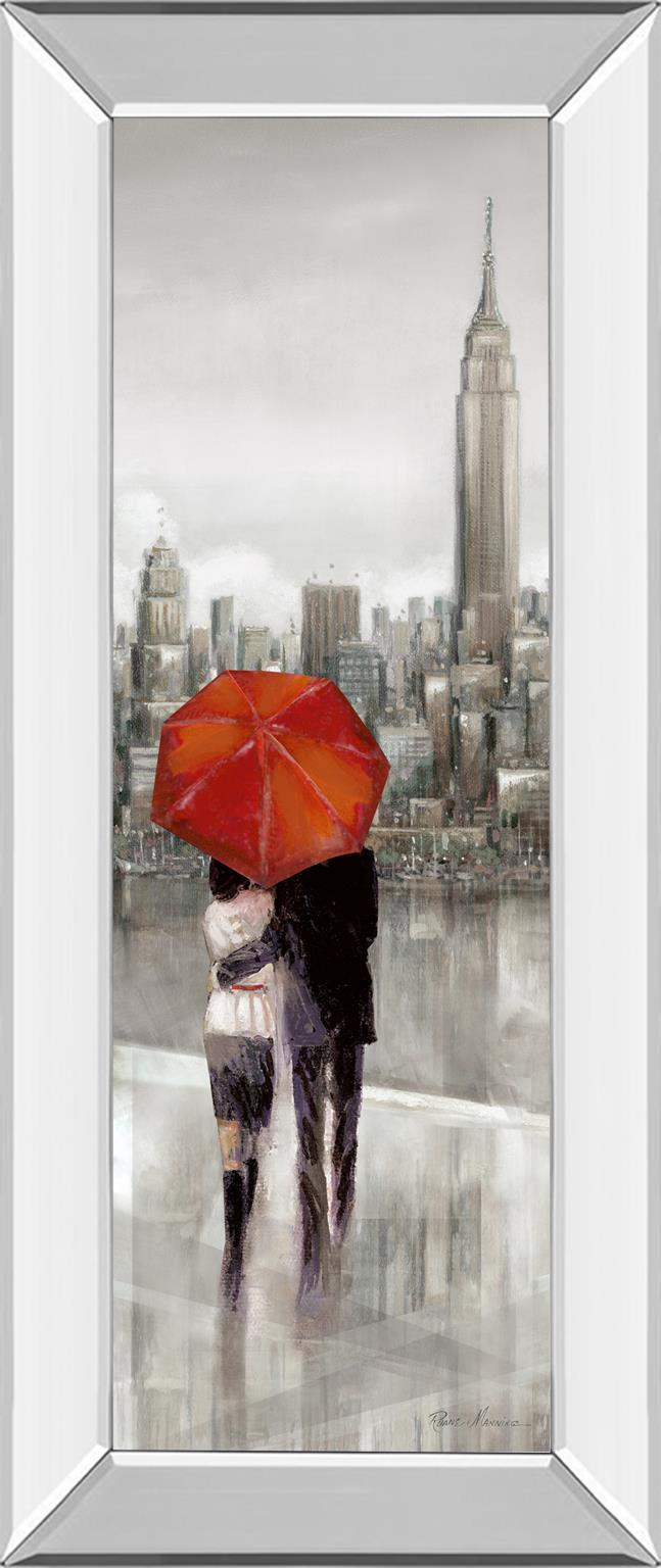 Mirrored Frame New York Stroll By Ruanne Manning 18X42 Mirror Frame Print