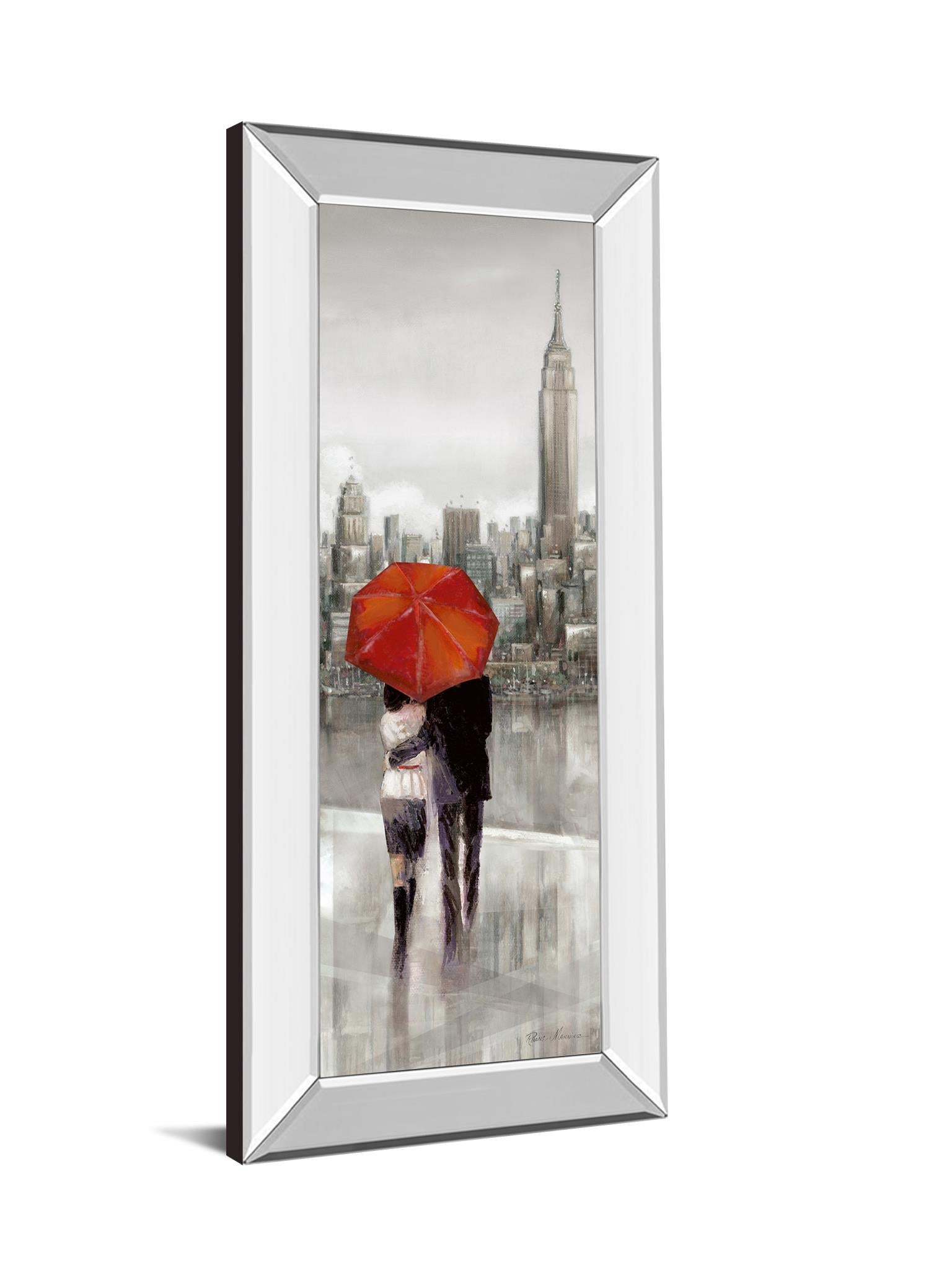 Mirrored Frame New York Stroll By Ruanne Manning 18X42 Mirror Frame Print