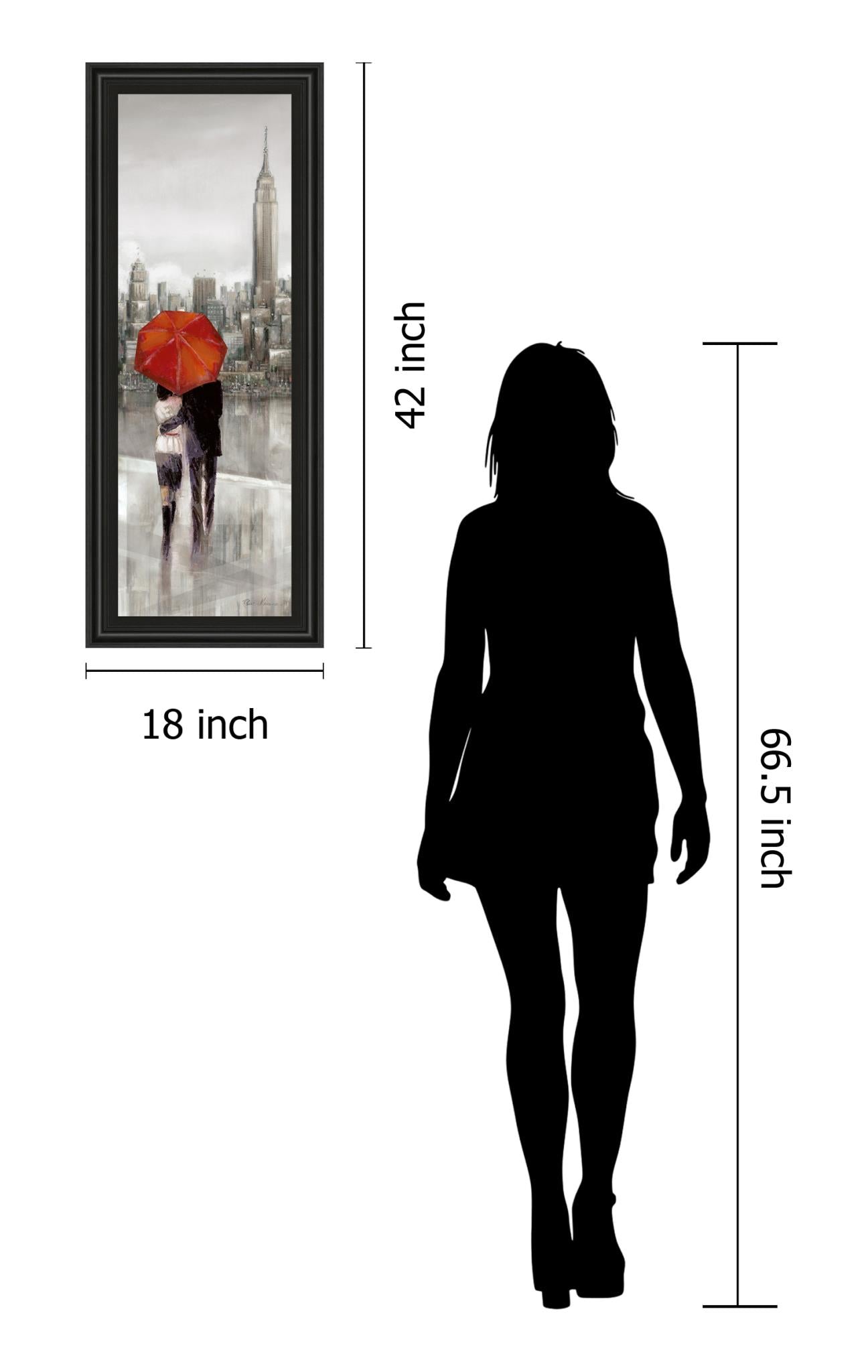 New York Stroll By Ruanne Manning 18X42 Framed Print