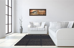Sunset On The Farm By Lori Dieter 18X42 Framed Print
