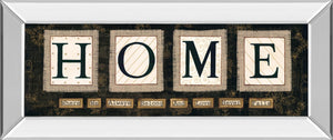 Mirrored Frame Home By Anne Lapoint 18X42 Mirror Frame Print