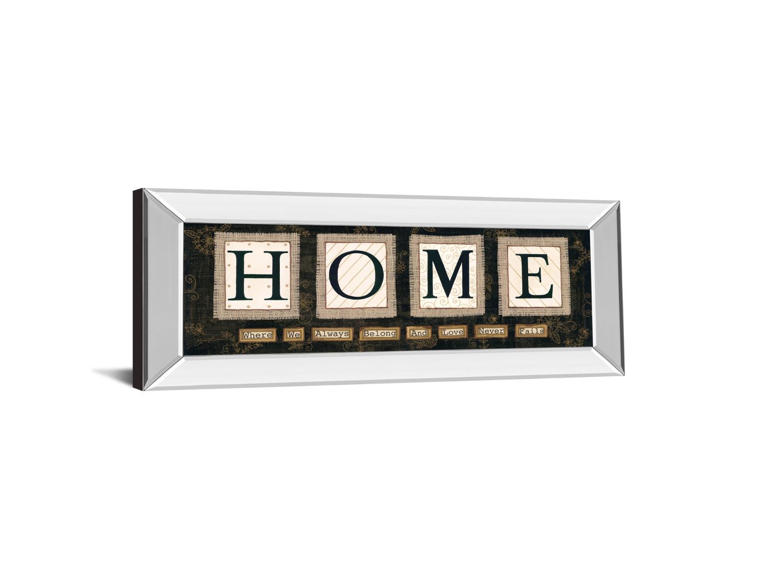 Mirrored Frame Home By Anne Lapoint 18X42 Mirror Frame Print