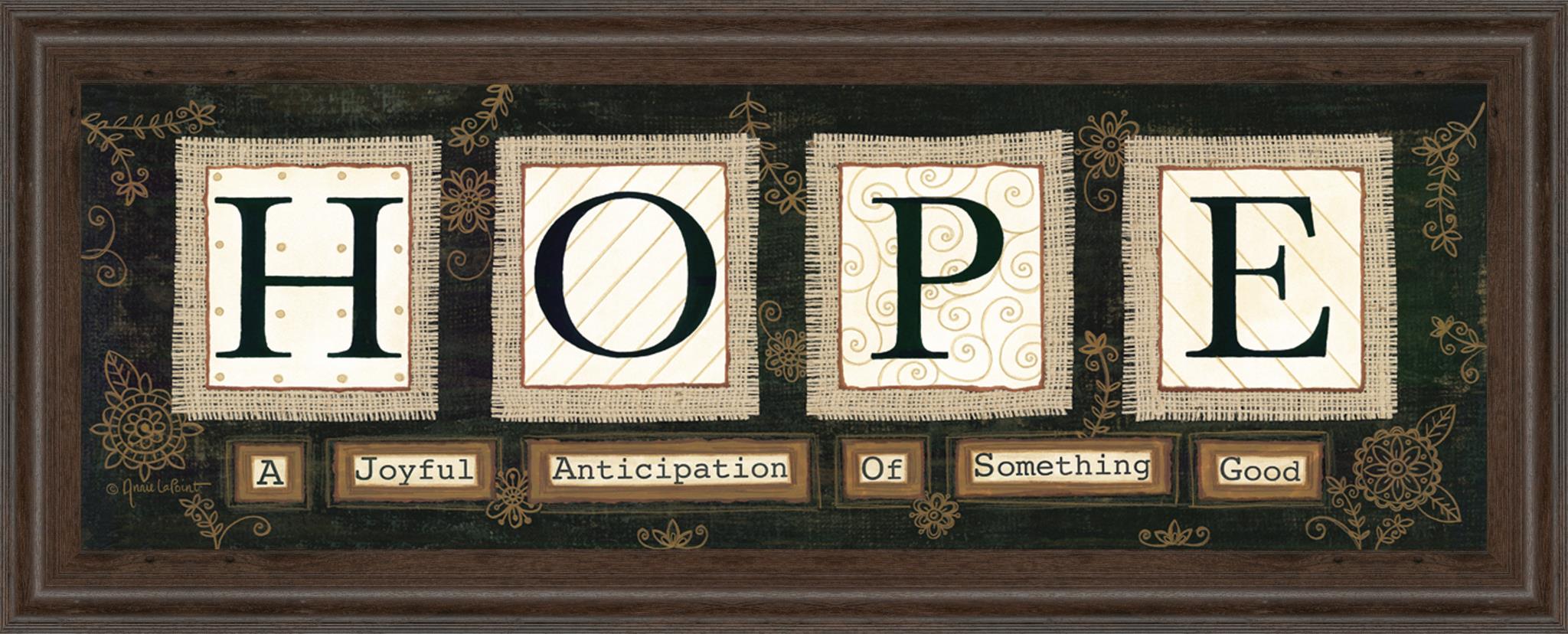 Hope By Anne Lapoint 18X42 Framed Print