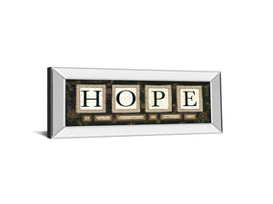 Mirrored Frame Hope By Anne Lapoint 18X42 Mirror Frame Print