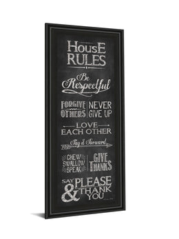 House Rules By Susan Ball 18X42 Framed Print