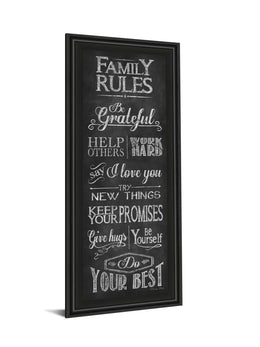 Family Rules By Susan Ball 18X42 Framed Print