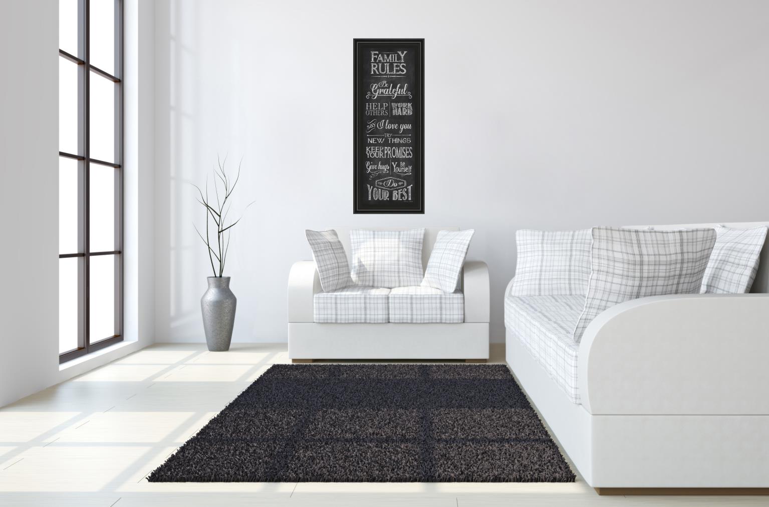 Family Rules By Susan Ball 18X42 Framed Print