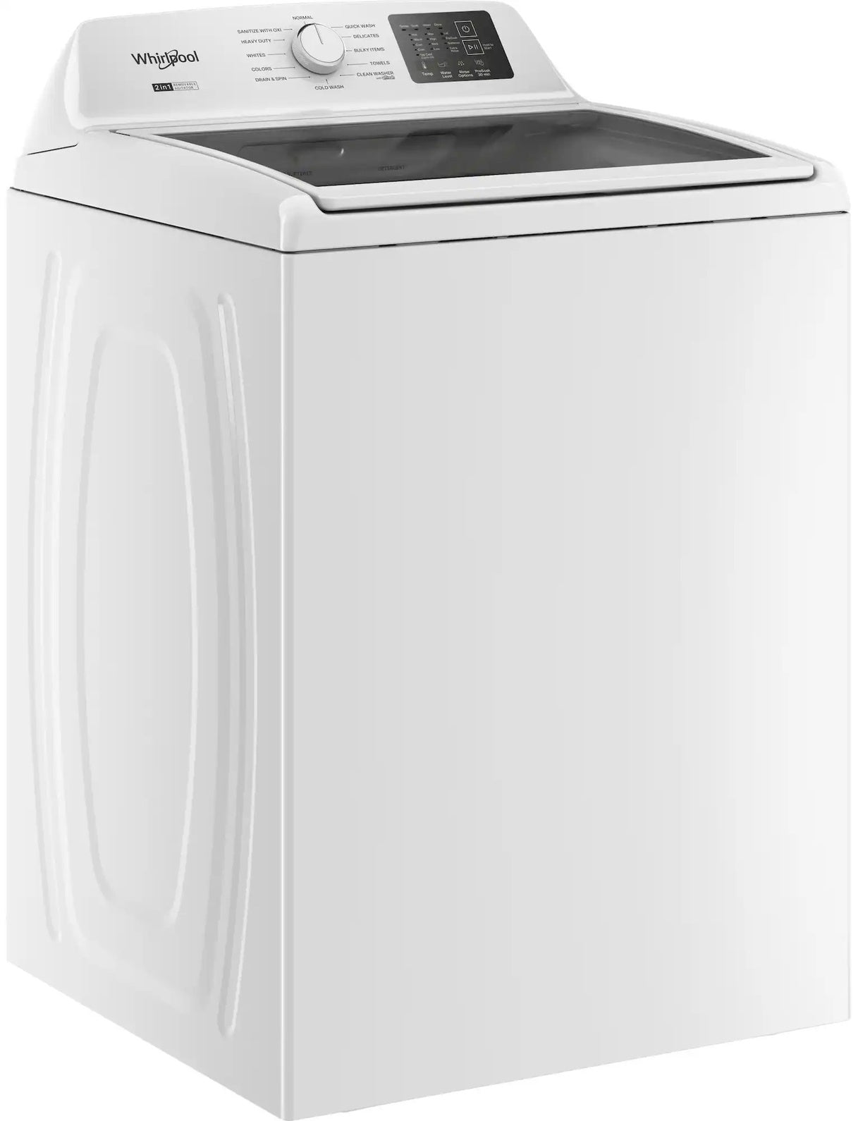 Package - Whirlpool - 4.3 Cu. Ft. High-Eficiency Top Load Washer with 2-in-1 Removable Agitator and Soft Close Glass Lid and 7.0 Cu. Ft. Electric Dryer with Adaptive Dry and Top Venting - White