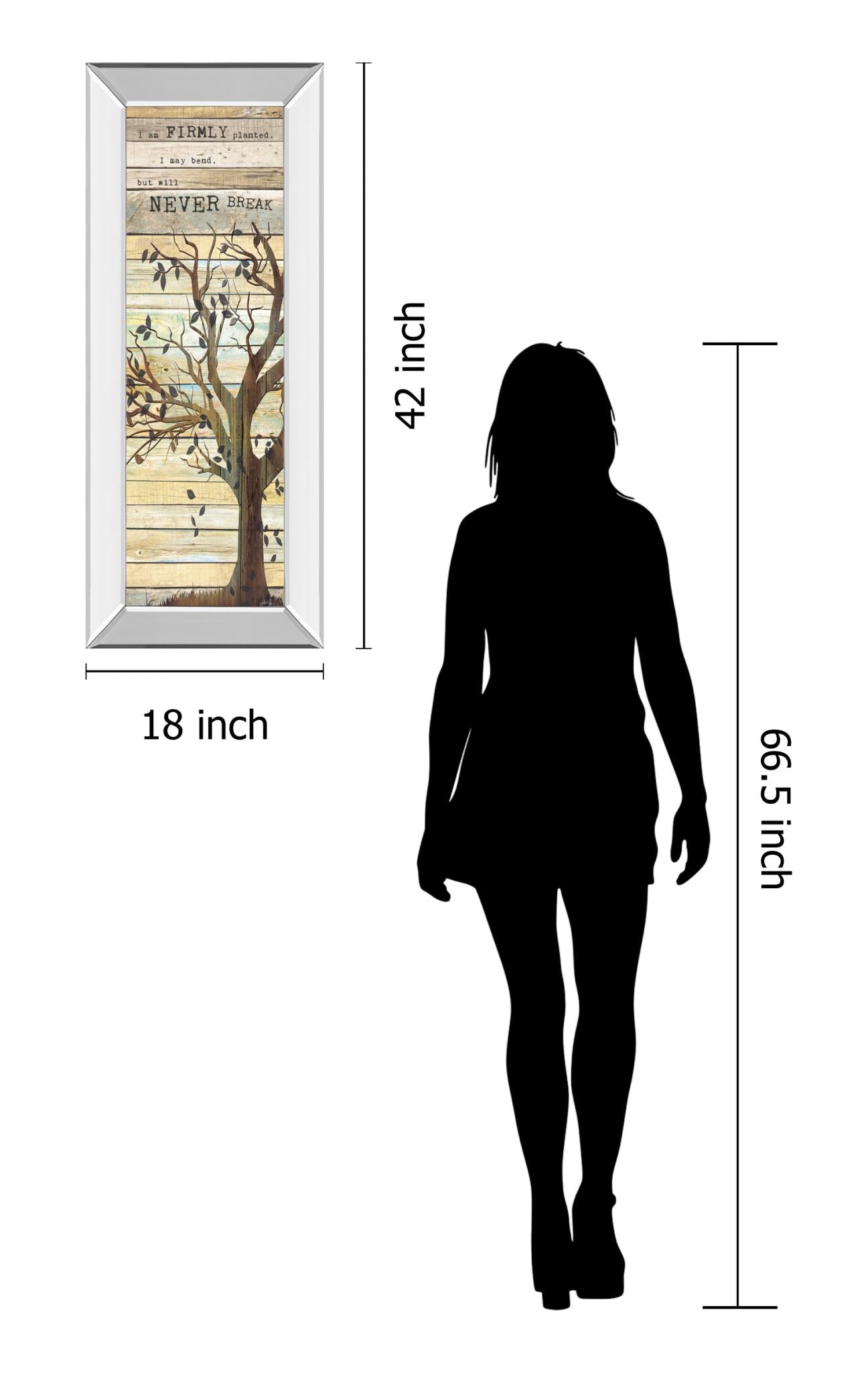 Mirrored Frame I Am Firmly Planted By Marla Rae 18X42 Mirror Frame Print