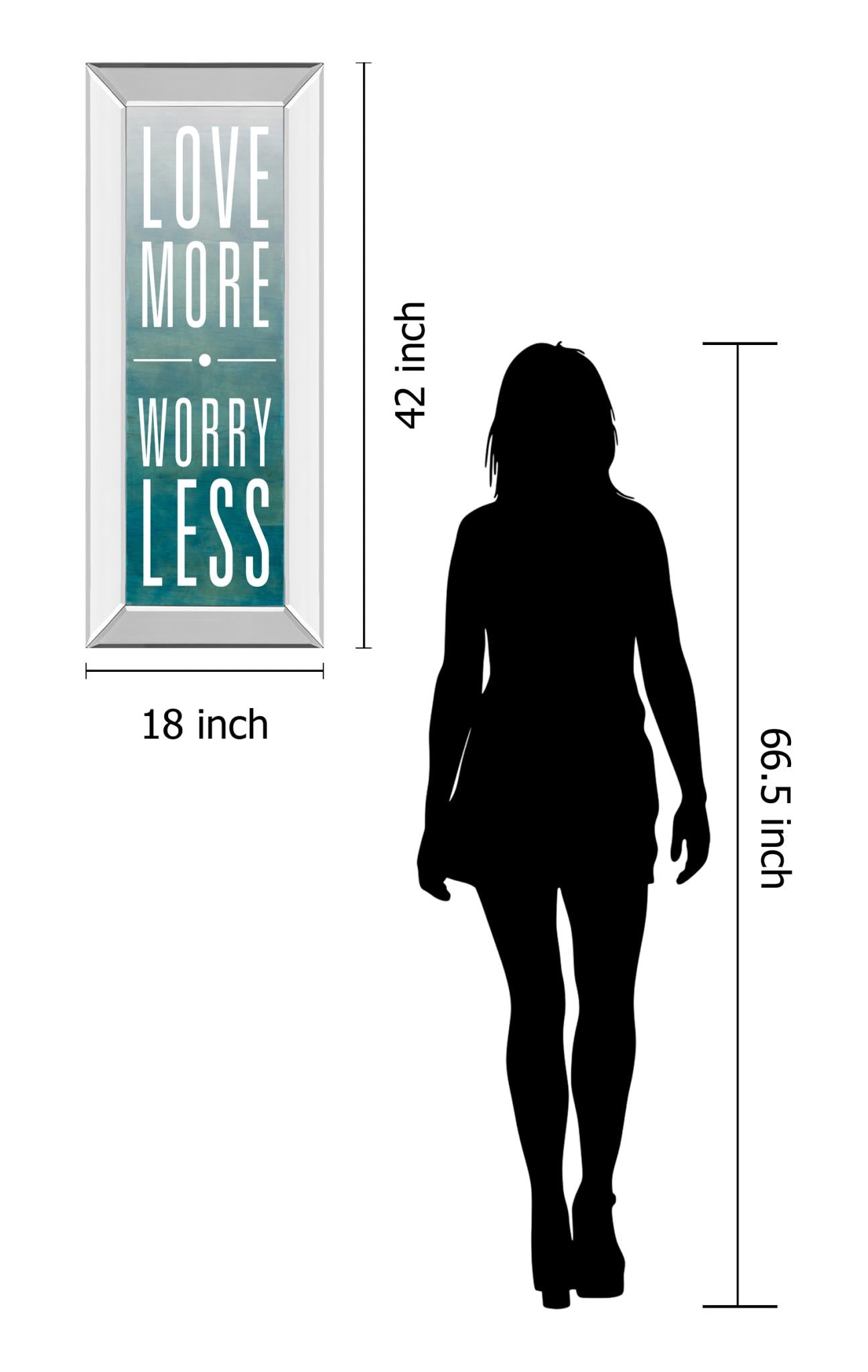 Mirrored Frame Love By Sd Studios 18X42 Mirror Frame Print