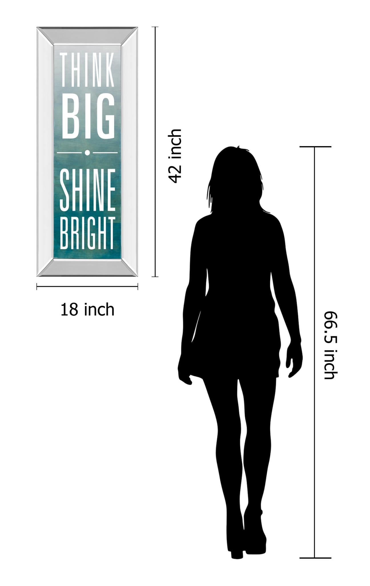 Mirrored Frame Shine By Sd Studios 18X42 Mirror Frame Print