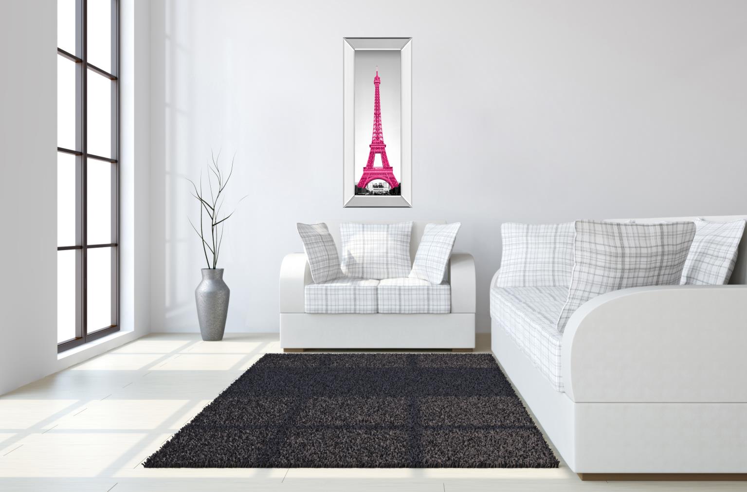 Mirrored Frame Pretty In Paris By Emily Navas 18X42 Mirror Frame Print