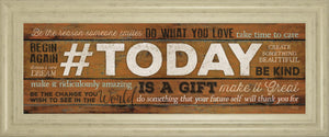 Today Is A Gift By Marla Rae 18X42 Framed Print
