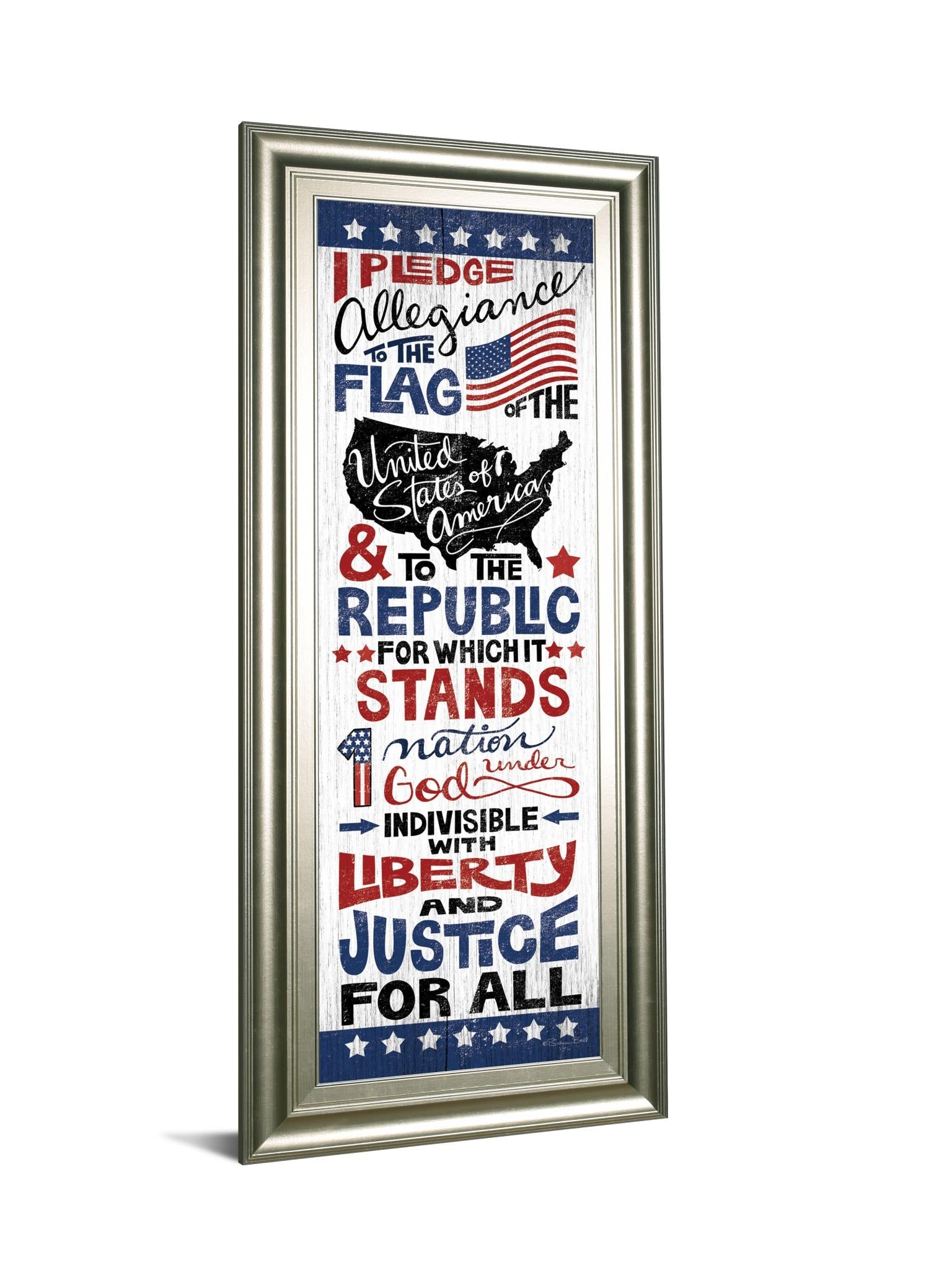 Pledge Of Allegiance By Susan Ball 18X42 Framed Print